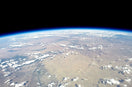 View of the earth from stratosphere where  cremains are released