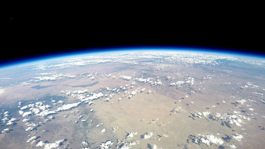 View of the earth from stratosphere where  cremains are released
