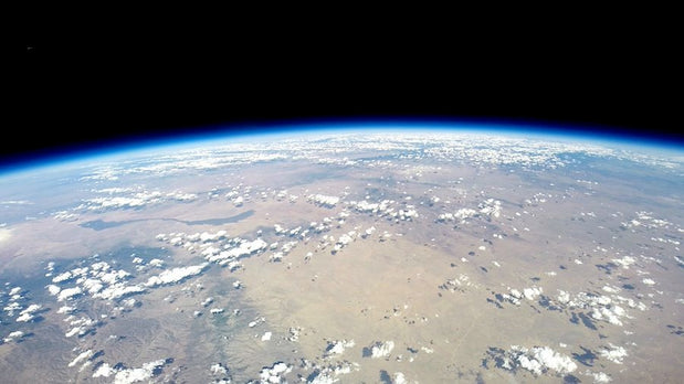 View of the earth from stratosphere where  cremains are released